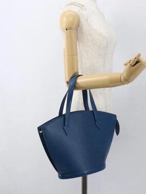 LOUIS VUITTON Epi Saint Jacques Shopping Shoulder Bag Blue M52275 LV Auth 162797